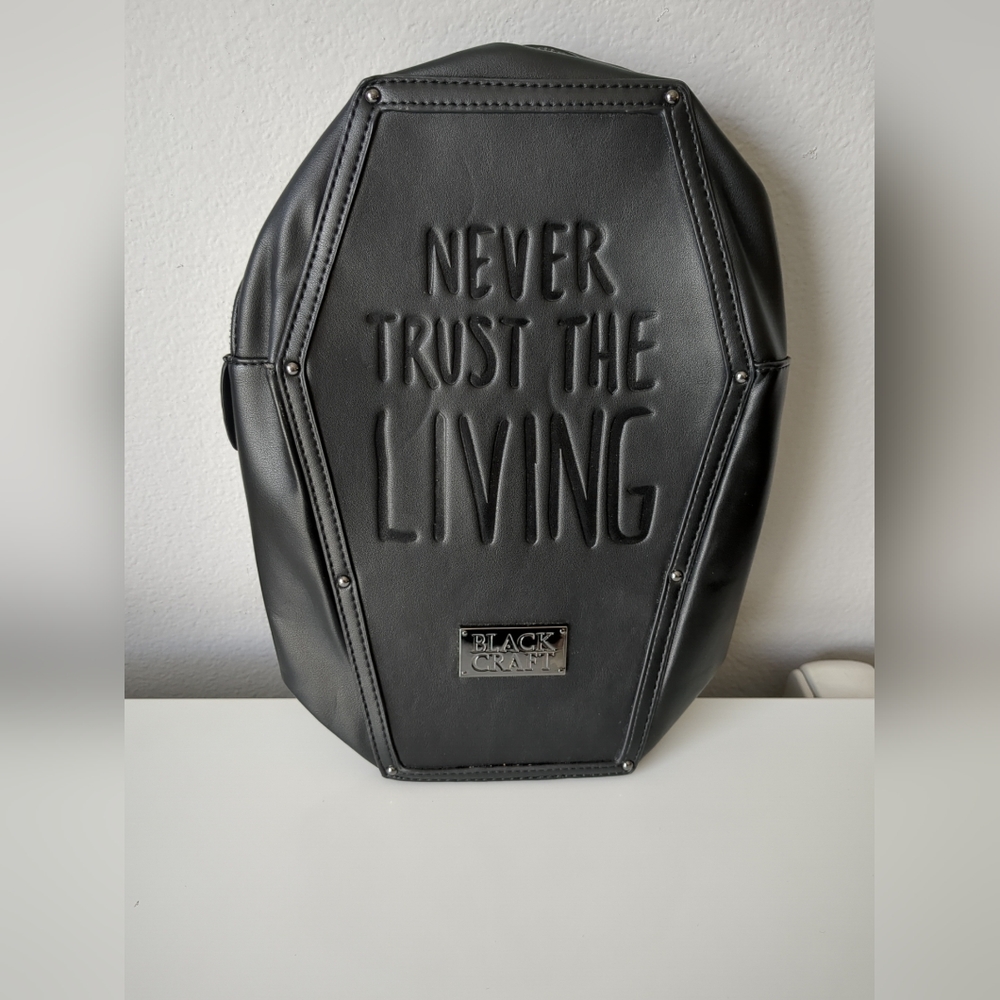 Blackcraft Cult Believe In Yourself-Coffin Backpack- Never Trust The Living